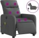 vidaXL vidaXL Rozkładany fotel masujący, elektryczny, ciemnoszary, tkanina 2