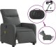 vidaXL vidaXL Rozkładany fotel masujący, elektryczny, ciemnoszary, tkanina 6