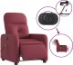 vidaXL vidaXL Rozkładany fotel masujący, elektryczny, winna czerwień, tkanina 5