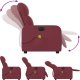 vidaXL vidaXL Rozkładany fotel masujący, elektryczny, winna czerwień, tkanina 6