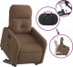 vidaXL vidaXL Podnoszony fotel masujący, rozkładany, brązowy, obity tkaniną 5