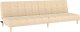 vidaXL vidaXL Rozkładana kanapa 2-osobowa, kremowa, tapicerowana tkaniną 2