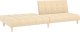 vidaXL vidaXL Rozkładana kanapa 2-osobowa, kremowa, tapicerowana tkaniną 5