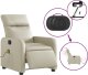 vidaXL Rozkładany fotel masujący, elektryczny, kremowy, sztuczna skóra 6