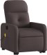 vidaXL vidaXL Podnoszony fotel masujący, rozkładany, ciemnobrązowy, tkanina 3