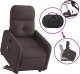 vidaXL vidaXL Podnoszony fotel masujący, rozkładany, ciemnobrązowy, tkanina 5
