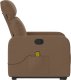 vidaXL vidaXL Podnoszony fotel masujący, rozkładany, brązowy, obity tkaniną 10