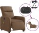 vidaXL Rozkładany fotel masujący, elektryczny, brązowy, tkanina 6