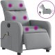 Triton Rozkładany fotel masujący, elektryczny, jasnoszary, tkanina 2