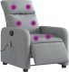 Triton Rozkładany fotel masujący, elektryczny, jasnoszary, tkanina 3