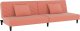 vidaXL 2-osobowa kanapa, 2 poduszki, różowa, aksamitna 2