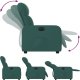 vidaXL Elektryczny fotel rozkładany, ciemnozielony, obity tkaniną 5