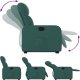 vidaXL Podnoszony fotel rozkładany, ciemnozielony, obity tkaniną 6