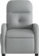 vidaXL Rozkładany fotel masujący, jasnoszary, obity tkaniną 7