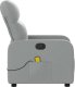 vidaXL Rozkładany fotel masujący, jasnoszary, obity tkaniną 8