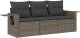 vidaXL vidaXL 3-częściowa sofa do ogrodu, z poduszkami, szara, polirattanowa 2