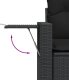 vidaXL Sofa ogrodowa z poduszkami, 2-osobowa, czarna, polirattan 6