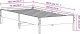 vidaXL vidaXL Rama łóżka bez materaca, 75x190 cm, lite drewno sosnowe 9