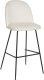 Beliani Zestaw 2 krzeseł barowych welurowy biały ARCOLA 3