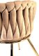 Lugano Krzesło plecione Lugano fotel TRECCIA BEIGE VELVET GOLD 11