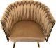 Lugano Krzesło plecione Lugano fotel TRECCIA BEIGE VELVET GOLD 6