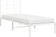 vidaXL Metalowa rama łóżka z wezgłowiem, biała, 80x200 cm 4