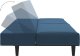 vidaXL 2-osobowa kanapa, niebieska, tapicerowana aksamitem 7