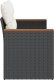 vidaXL Sofa ogrodowa z poduszkami, 2-osobowa, czarna, polirattan 4