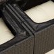 vidaXL Sofa ogrodowa z poduszkami, 2-osobowa, czarna, polirattan 7