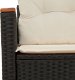 vidaXL Sofa ogrodowa z poduszkami, 2-osobowa, czarna, polirattan 8