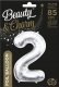 GoDan Balon foliowy B&C cyfra 2 srebrna 85cm 2