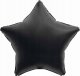 GoDan Balon foliowy B&C Gwiazda matowa, czarna 44cm 1