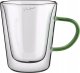 Lamart SZKLANKA LT 9118 300 ML VASO COLOR, 2 SZTUKI (TEA, LATTE, Z ZIELONYM UCHWYTEM) 2