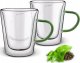 Lamart SZKLANKA LT 9118 300 ML VASO COLOR, 2 SZTUKI (TEA, LATTE, Z ZIELONYM UCHWYTEM) 3