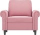 vidaXL Fotel, różowy, 60 cm, obity aksamitem 3