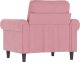 vidaXL Fotel, różowy, 60 cm, obity aksamitem 5
