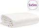 vidaXL Plandeka, biała, 5x5 m, 600 g/m² 6