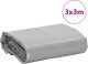vidaXL Plandeka, szara, 3x3 m, 600 g/m² 7