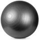 Meteor Piłka fitness 75CM Z POMPKĄ CZARNA żółte logo (31134) 6