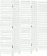 vidaXL Parawan pokojowy, 5-panelowy, biały, lite drewno paulowni 2