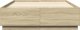 vidaXL vidaXL Rama łóżka, dąb sonoma, 140x200 cm, materiał drewnopochodny 4