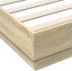 vidaXL vidaXL Rama łóżka, dąb sonoma, 140x190 cm, materiał drewnopochodny 6