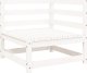 vidaXL vidaXL 5-cz. zestaw mebli ogrodowych, biały, lite drewno sosnowe 4