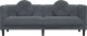 vidaXL vidaXL Sofa 3-osobowa z poduszkami, ciemnoszara, aksamit 4
