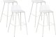 Beliani Zestaw 4 krzeseł barowych biały MORA 1