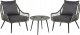Beliani Zestaw mebli balkonowych z technorattanu szary LAURETO 1