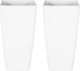 Beliani Zestaw 2 doniczek 30 x 30 x 57 cm biały MODI 1