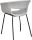 Beliani Zestaw 2 krzeseł do jadalni szary ELMA 4