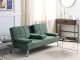 Beliani Sofa rozkładana zielona ROXEN 2