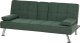 Beliani Sofa rozkładana zielona ROXEN 5